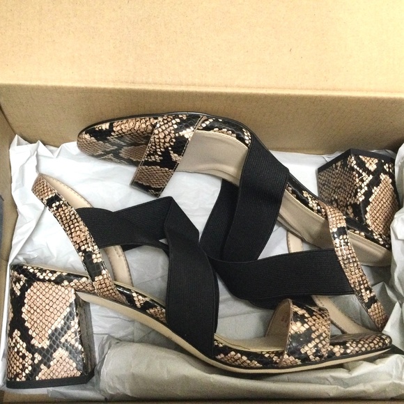 Cole Haan Aniston Elastic Leather Snake Sandal NEW - Picture 6 of 9